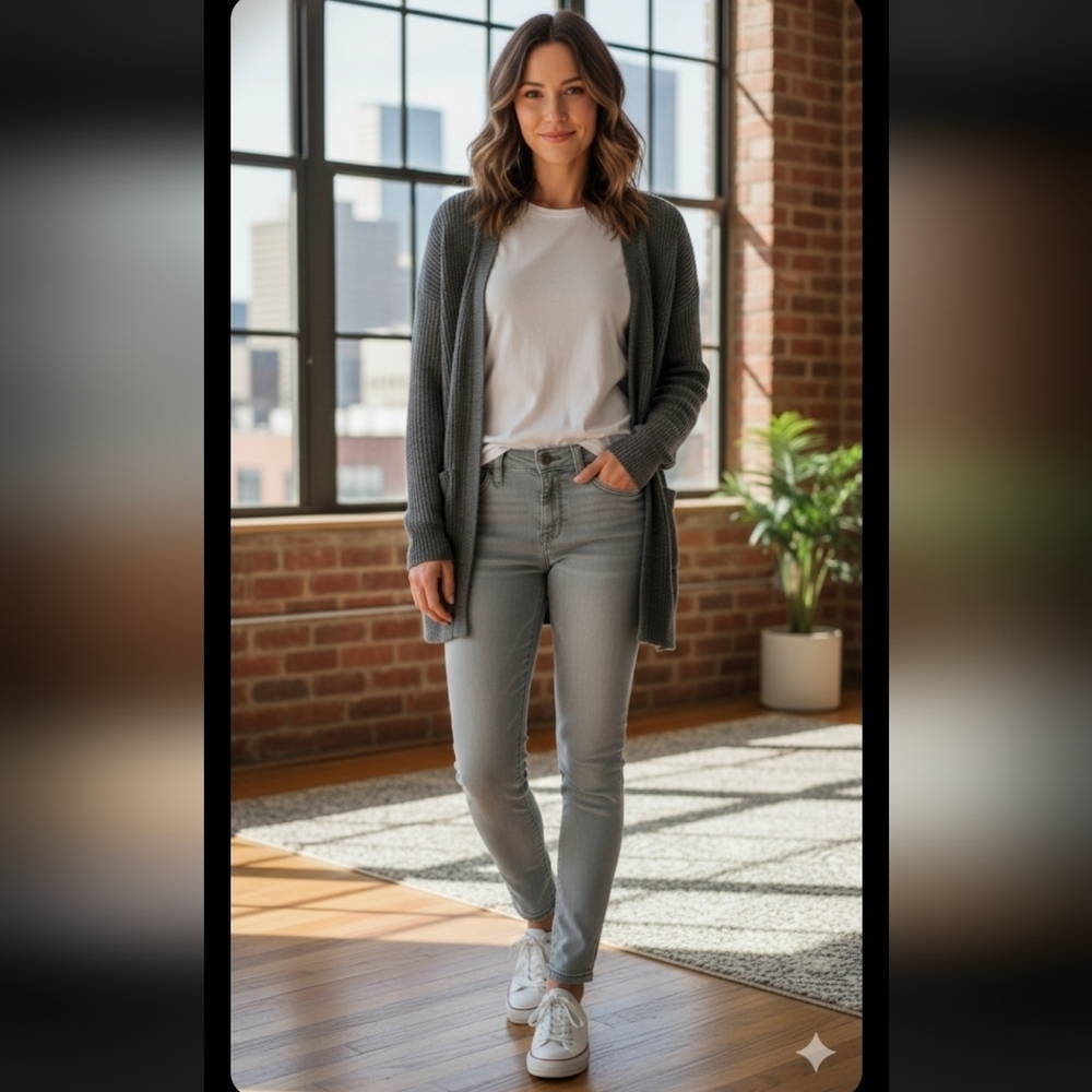 Banana Republic Sculpt Skinny Light Gray stretches Jeans Size 28/6